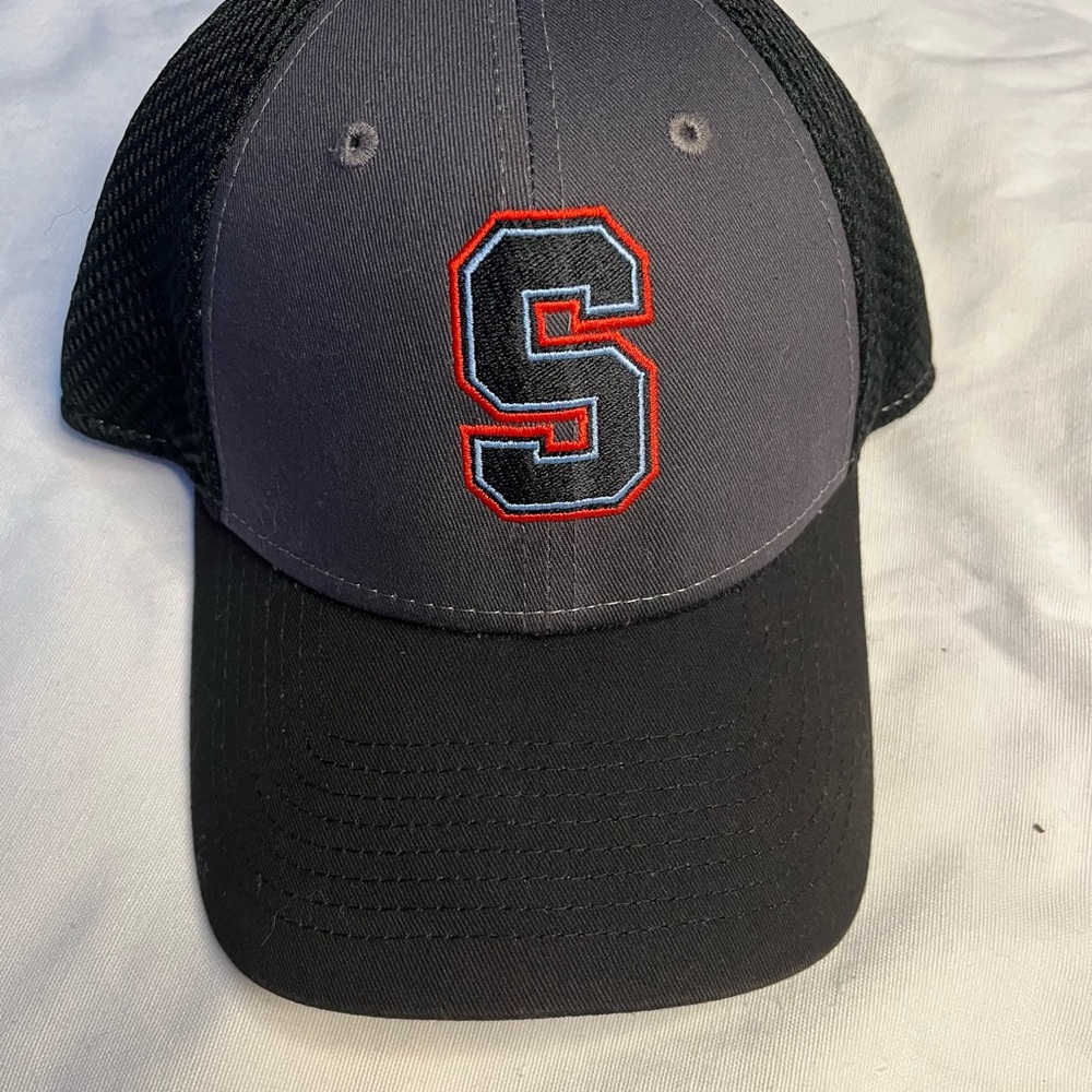 New Era Gray and Black Cap with Red Accent